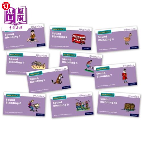 海外直订Read Write Inc. Phonics: Sound Blending Books (M... Read Write公司语音:声音混合书籍(混合包10)