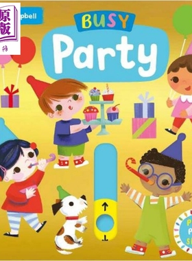 现货 Busy Books 系列 Busy Party 繁忙派对 Campbell 低幼儿童机关推拉操作书 益智游戏纸板书 英文原版进口【中商原版】