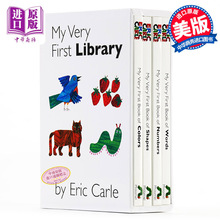包邮 My Very First Library 艾瑞卡尔 经典儿童绘本四本套装 英文原版 Words Color Number Shape 启蒙纸板书 熟悉的生活事?