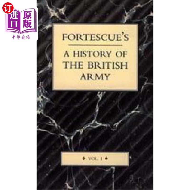 海外直订Fortescue's History of the British Army: Volume I Fortescue的英国军史:第一卷