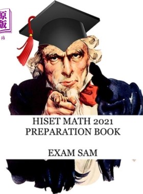 海外直订HiSET Math 2021 Preparation Book: High School Equivalency Test Practice Question HESET数学202