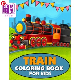 and Coloring 海外直订Train Activity 儿童火车涂色书：为幼儿 for Book 学 Kids Toddlers Train