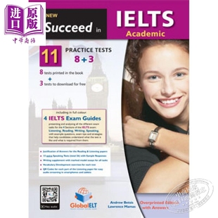 现货 Succeed in IELTS Academic 11 (8+3) Practice Tests Self-Study 雅思学术考试自学套装 含答案 12岁以上【中商原版】