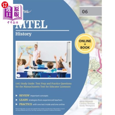 海外直订MTEL History (06) Study Guide: Test Prep and Practice Questions for the Massachu MTEL历史(06)