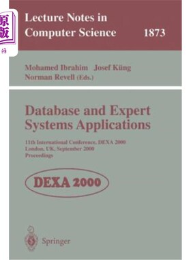 海外直订医药图书Database and Expert Systems Applications: 11th International Conference, Dexa 20 数据库和专家系统应