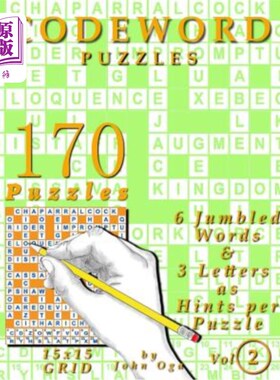海外直订Codeword Puzzles: 170 Puzzles, Volume 2 码字拼图：170个拼图，第2卷