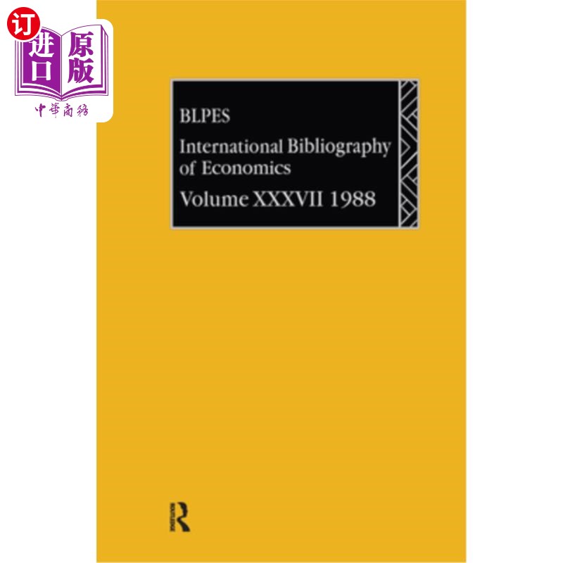 海外直订Ibss: Economics: 1988 Volume 37 经济学:1988年第37卷