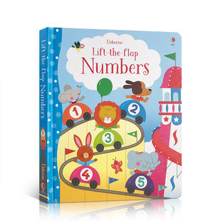英文原版 数字翻翻书 Lift the NumbersUSBORNE 现货 Flap 中商原版