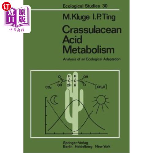海外直订医药图书Crassulacean Acid Metabolism: Analysis of an Ecological Adaptation 景天酸代谢的生态适应性分析
