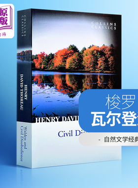 预售 瓦尔登湖  英文原版 柯林斯经典 Collins Classics：Walden and Civil Disobedience 【中商原版】梭罗 Henry David Thoreau