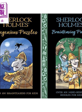 夏洛克福尔摩斯的智力游戏 巧妙谜题 儿童谜语 脑筋急转弯 Brainteasing Ingenious Puzzles 英文原版 益智读物 【中商原版】