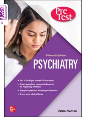 海外直订医药图书Psychiatry PreTest Self-Assessment And Review 精神病学测试前自我评估与回顾