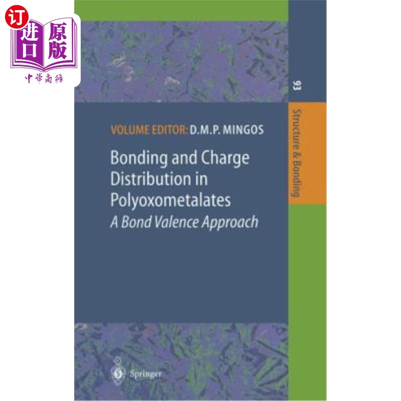 海外直订医药图书Bonding and Charge Distribution in Polyoxometalates: A Bond Valence Approach 多金属氧酸盐的成键和电