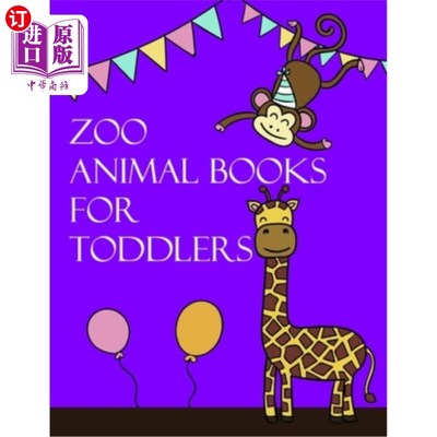 海外直订Zoo Animal Books for Toddlers: Coloring Pages, Relax Design from Artists, cute P