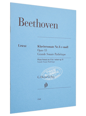 Piano Sonata no8 c minor op13 Grande Sonata Pathetique 进口艺术 贝多芬悲怆 C小调第八钢琴奏鸣曲 op13【中商原版】