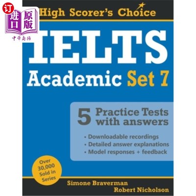 海外直订IELTS 5 Practice Tests, Academic Set 7: Tests No. 31-35 雅思5实践测试，学术组7：测试31-35