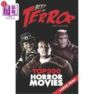 Movies 300 海外直订Best Large 巨幅 2019 2019年最佳恐怖电影：前300部恐怖电影 Terror Top Print Horror