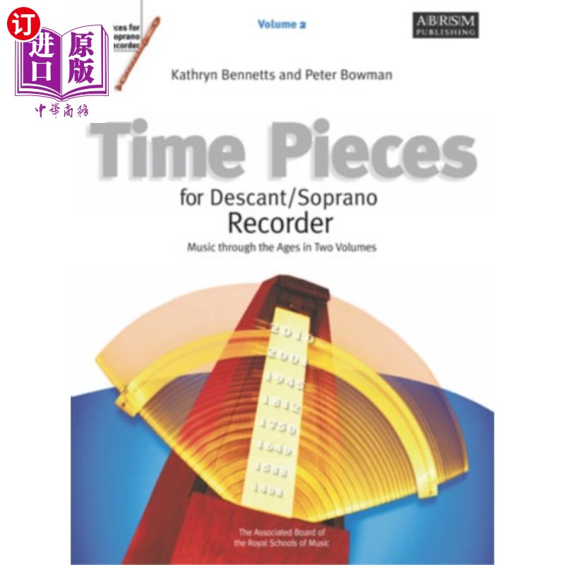 海外直订Time Pieces for Descant/Soprano Recorder, Volume... 时间片的音高/女高音记录器，卷2