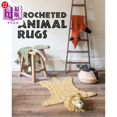 海外直订Crocheted Animal Rugs 动物钩针编织的地毯
