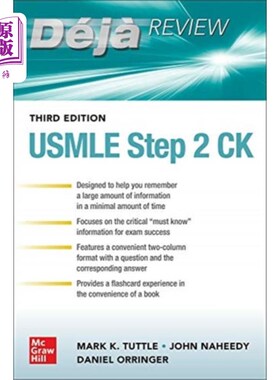 海外直订医药图书Deja Review: USMLE Step 2 CK, Third Edition Deja回顾:USMLE Step 2 CK，第三版
