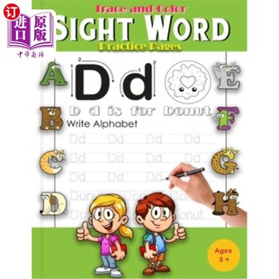 海外直订Trace-and-Color Sight Word Practice Pages: A Magical Sight Words and Coloring Ac 痕迹和颜色视觉词汇练习页: