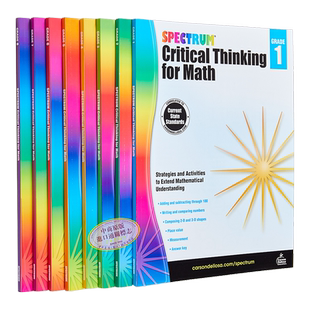 美国新课标教辅 光谱练习册 数学批判性思维训练系列8册 小学1-8年级 Spectrum Critical Thinking for Math 1-8【中商原版】