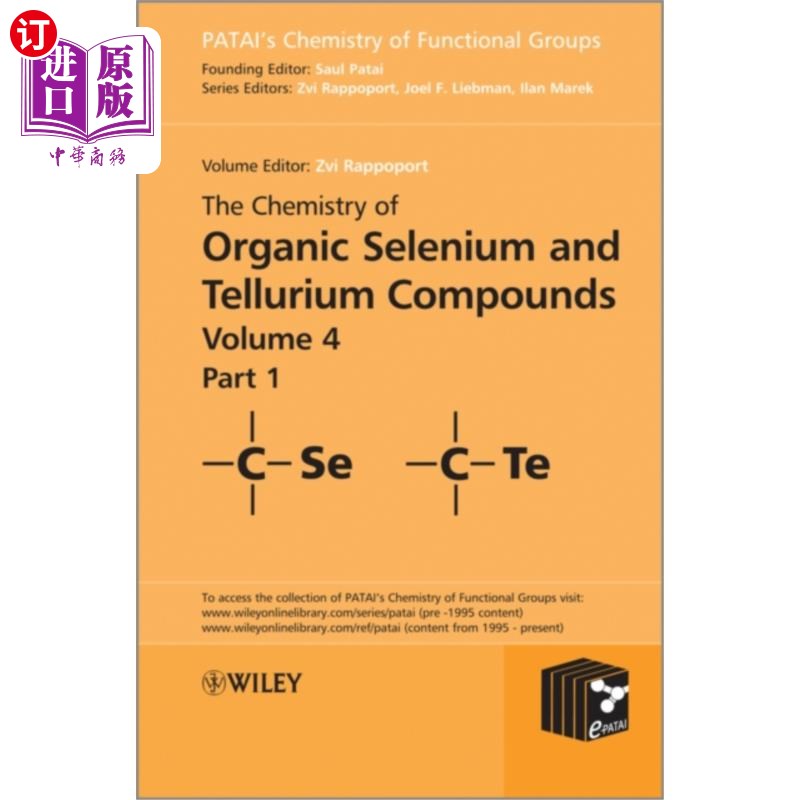 海外直订Chemistry of Organic Selenium and Tellurium Comp...有机硒和碲化合物化学，第4卷，第1部分和第2部分