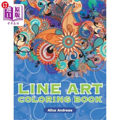 海外直订LineArt Coloring Book: An Adult Coloring Book with Fun, Easy, and Relaxing Color LineArt着色书