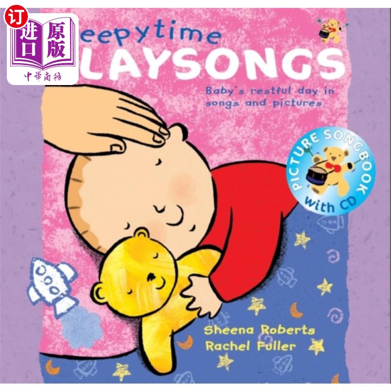 海外直订Sleepy Time Playsongs (Book + CD) 睡眠时间歌曲(书+ CD)