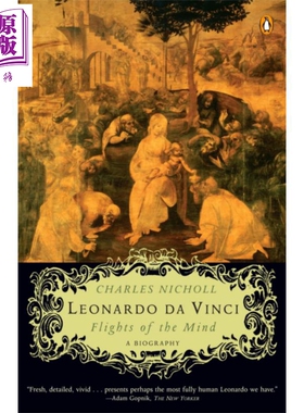 现货 达·芬奇传 自由的心灵 Leonardo Da Vinci Flights of the Mind 英文原版 Charles Nicholl 查尔斯 尼科尔【中商原版】
