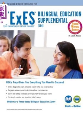 海外直订TExES Bilingual Education Supplemental (164) Book + Online 特克斯双语教育补充（164）书+在线
