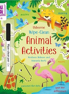 海外直订Wipe-Clean Animal Activities 清洁动物活动