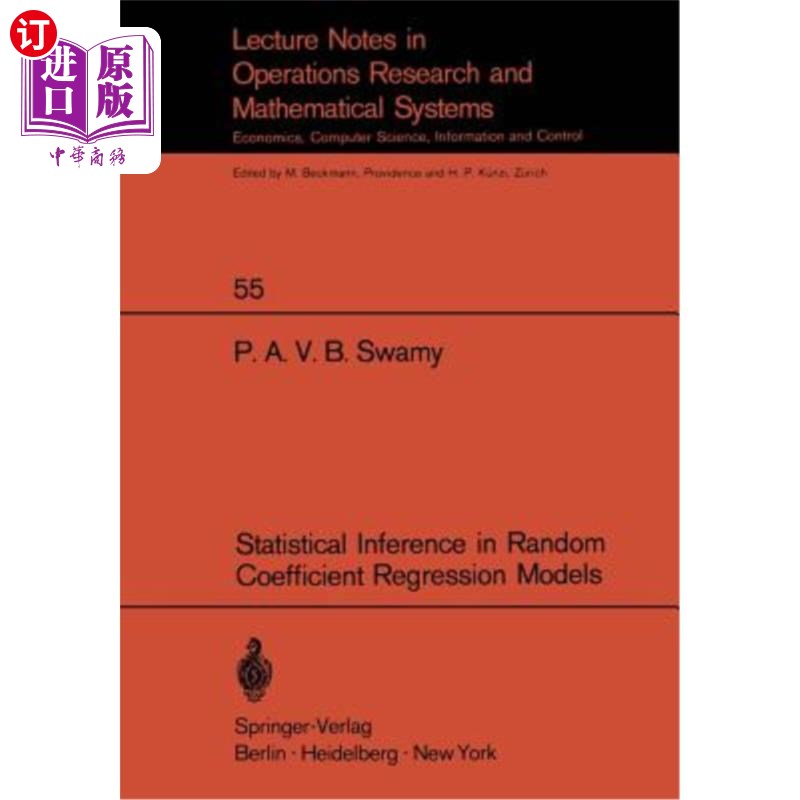 海外直订Statistical Inference in Random Coefficient Regression Models 随机系数回归模型的统计推断