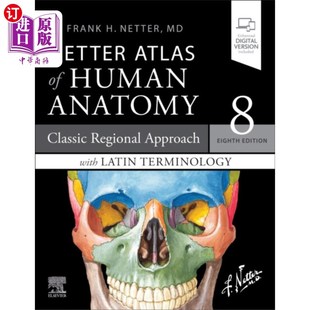 海外直订医药图书Netter Atlas of Human Anatomy: Classic Regional ... 奈特人体解剖学图集:拉丁术语的经典区域方法