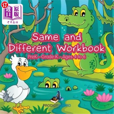 海外直订Same and Different Workbook Prek-Grade K - Ages 4 to 6 相同和不同的工作手册Prek K级-4至6岁