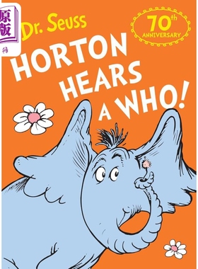 苏斯博士 霍顿在聆听 Horton Hears a Who 英文原版 儿童绘本 动物故事书 友谊和尊重 经典搞笑故事 进口小初文学【中商原版】