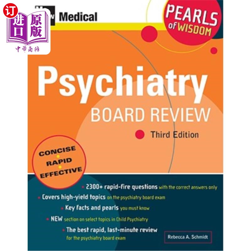 海外直订医药图书Psychiatry Board Review: Pearls of Wisdom, Third Edition 精神病学委员会评论:智慧之珠,第三版