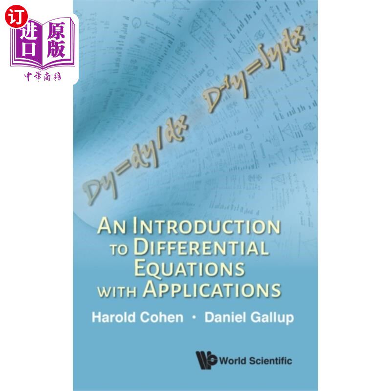 海外直订Introduction To Differential Equations With Appl... 微分方程及其应用导论