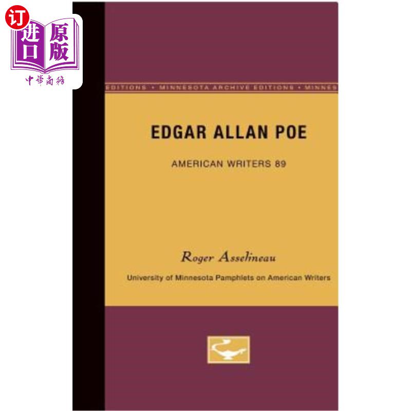 海外直订Edgar Allan Poe - American Writers 89: University of Minnesota Pamphlets on Amer 爱伦坡-美国作家89:明尼苏