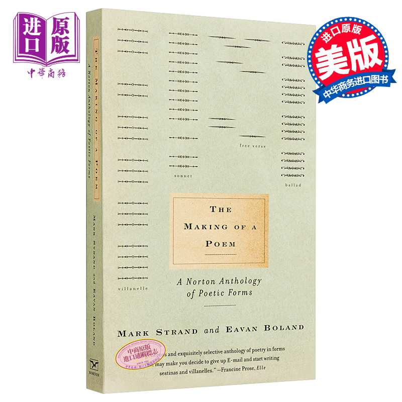 【中商原版】诗的创作 英文原版The Making of a Poem: A Norton Anthology of Poetic Forms Eavan Boland