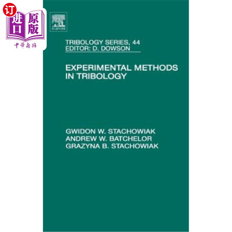 海外直订Experimental Methods in Tribology 摩擦学实验方法