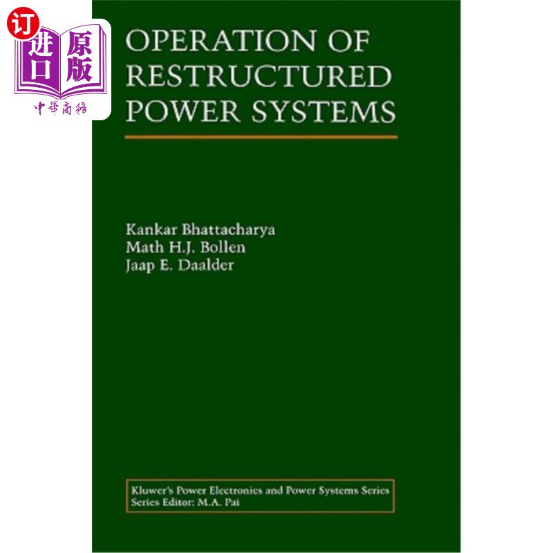 海外直订Operation of Restructured Power Systems 重组电力系统的运作