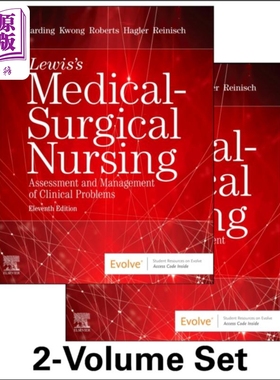 现货 Lewis外科医学护理 2卷套 第11版 Lewis s Medical-Surgical Nursing 2 Volume Set 英文原版 Mariann Harding【中商原版】
