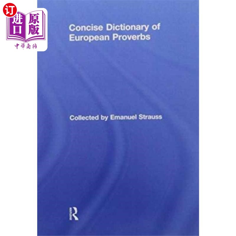 海外直订Concise Dictionary of European Proverbs 简明欧洲谚语词典
