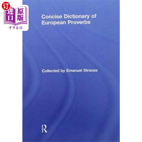 海外直订Concise Dictionary of European Proverbs 简明欧洲谚语词典