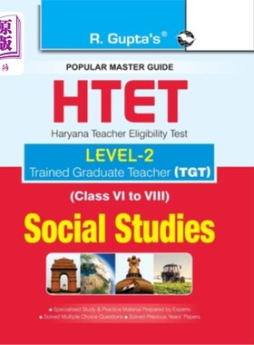 海外直订HTET (TGT) Trained Graduate Teacher (Level2) Social Studies (Class VI to VIII) E TGT培训研究生教师(二级)社