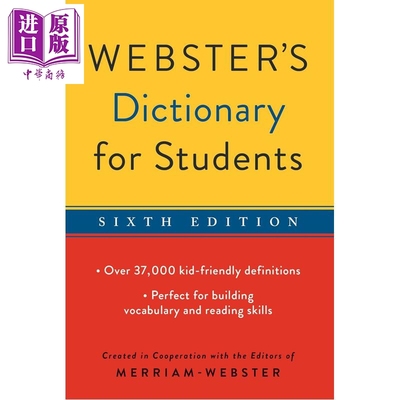 预售 韦氏学生词典 第六版 Webster s Dictionary for Students Sixth Edition 英文原版韦氏词典 Merriam Webster【中商原版】