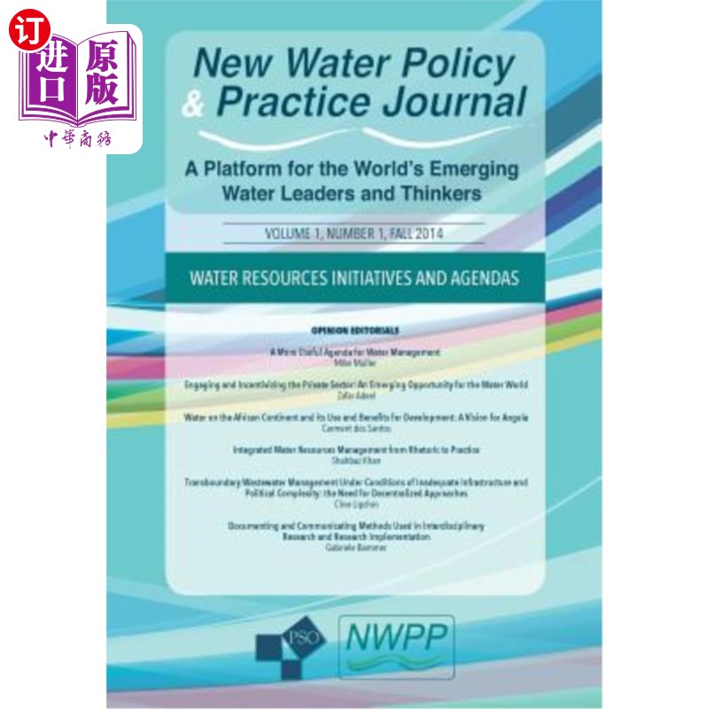 海外直订Water Resources Initiatives and Agendas: Volume 1, Number 1 of New Water Policy  水资源倡议和议程：新水政策