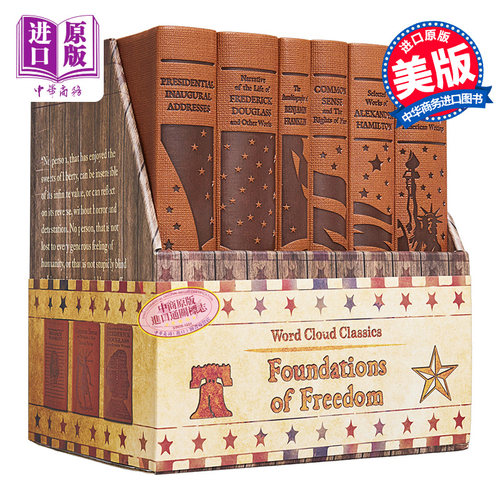自由的基础 英文原版 Word Cloud Classics: Foundations Of Freedom Boxed Set  美国宪法 汉密尔顿 富兰克林自传【中商原版