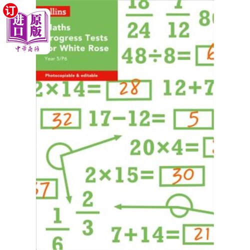 海外直订Year 5/P6 Maths Progress Tests for White Rose 柯林斯测试与评估-白玫瑰五年级/六年级数学进步测试